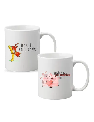 Kubek z Nadrukiem Napis Prezent na Walentynki na Prezent