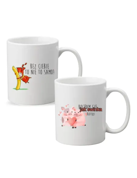 Kubek z Nadrukiem Napis Prezent na Walentynki na Prezent