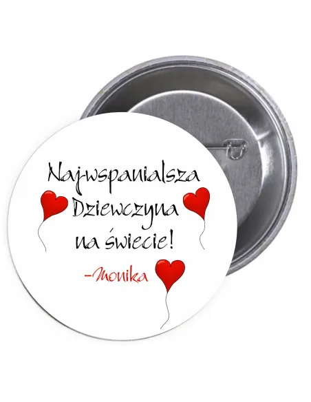 Przypinki Buttony Dzień Kobiet Znaczki Badziki z Nadrukiem