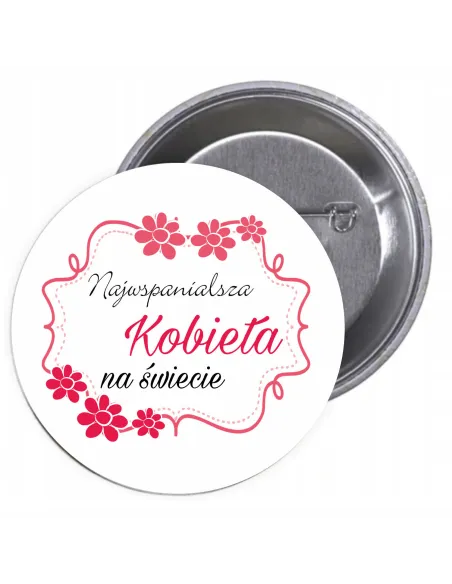 Przypinki Buttony Dzień Kobiet Znaczki Badziki Pamiątkowe