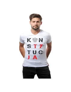 Koszulka z Nadrukiem Shirt Napisami Protest Konstytucja