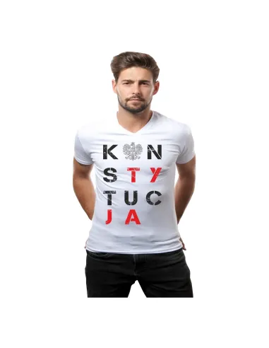 Koszulka z Nadrukiem Shirt Napisami Protest Konstytucja