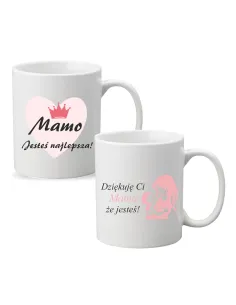 Kubek z Nadrukiem Prezent Mamo Jesteś Najlepsza Prezent