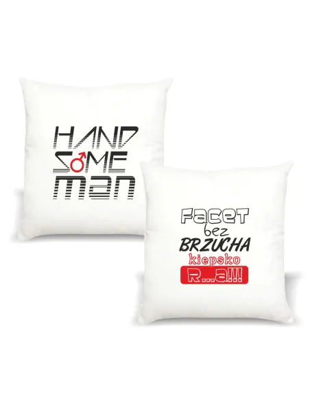 Poduszka z Nadrukiem Prezent Dzień Chłopaka Facet bez