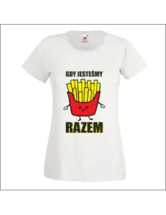 Koszulka z Nadrukiem Gdy Jesteśmy Razem T Shirt Napisami