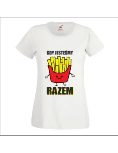 Koszulka z Nadrukiem Gdy Jesteśmy Razem T Shirt Napisami