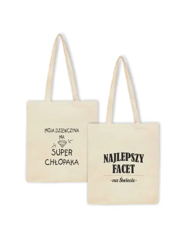 Eko Torba z Nadrukiem Najlepszy Facet na Świecie na Prezent