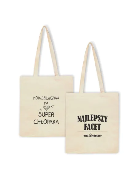 Eko Torba z Nadrukiem Najlepszy Facet na Świecie na Prezent
