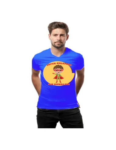 Prezent dla Chłopaka Koszulka z Nadrukiem Super Chłopak