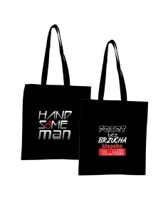 Eko Torba Nadrukiem Napis Facet Brzucha Personalizowany