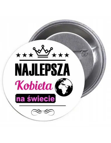 Przypinki Buttony Dzień Kobiet Znaczki Badziki dla Gości