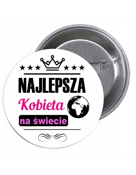 Przypinki Buttony Dzień Kobiet Znaczki Badziki dla Gości