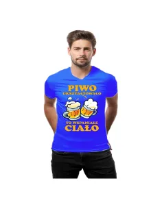 Koszulka z Nadrukiem Piwo Ukształtowało Wspaniałe Ciało
