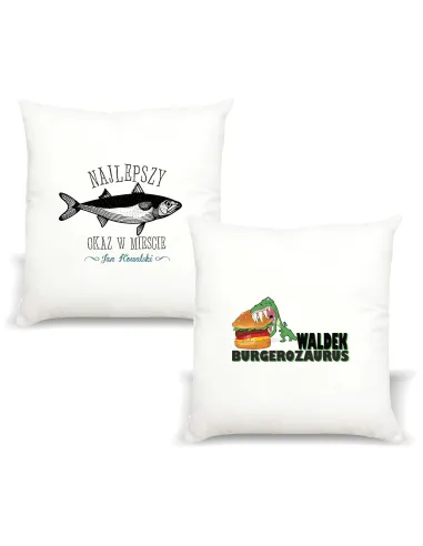 Poduszka Imieniem Napis Prezent Burgerozaurus z Nadrukiem