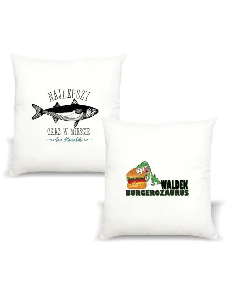 Poduszka Imieniem Napis Prezent Burgerozaurus z Nadrukiem