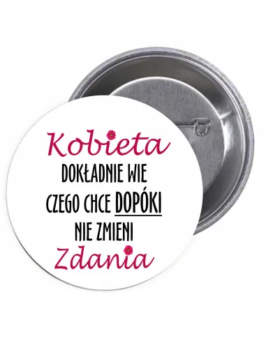 Przypinki Buttony Dzień Kobiet Znaczki Badziki z Tematyczne