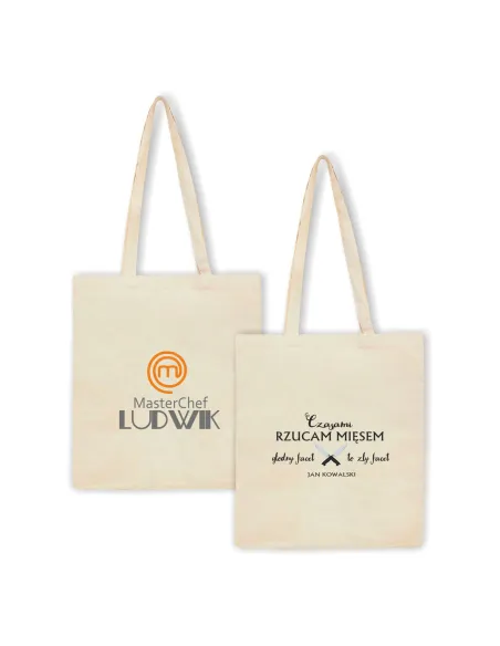 Eko Torba z Imieniem Napis Prezent Masterchef z Nadrukiem