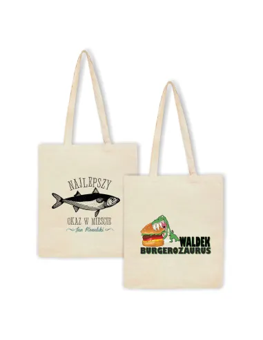 Eko Torba Imieniem Napis Prezent Burgerozaurus z Nadrukiem