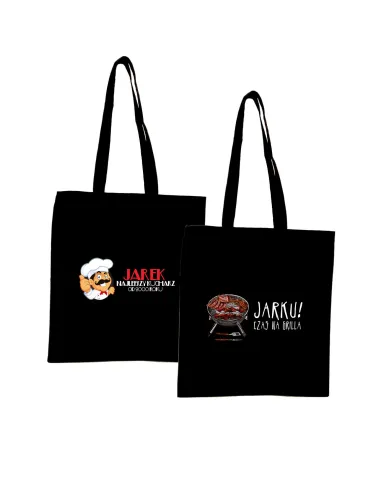 Eko Torba Nadrukiem Napis Prezent Czas Grilla z Nadrukiem