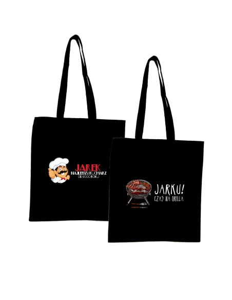 Eko Torba Nadrukiem Napis Prezent Czas Grilla z Nadrukiem