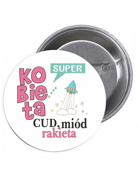 Przypinki Buttony Dzień Kobiet Znaczki Badziki na Piknik