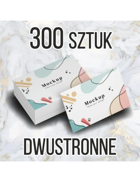 Wizytówki z Nadrukiem 300 szt 2 Strony 48h Szybki Expres