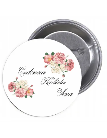 Przypinki Buttony Dzień Kobiet Znaczki dla Uczestników