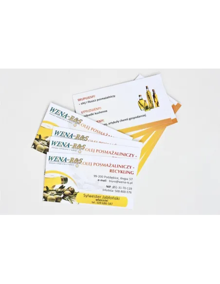 Wizytówki z Nadrukiem 400 szt 2 Strony 48h Szybki Expres