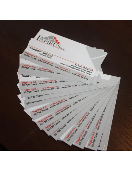 Wizytówki z Nadrukiem 400 szt 2 Strony 48h Szybki Expres