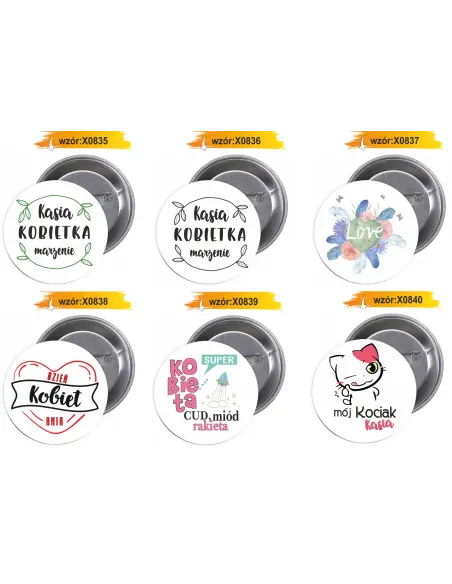 Przypinki Buttony Dzień Kobiet Znaczki Badziki na Event