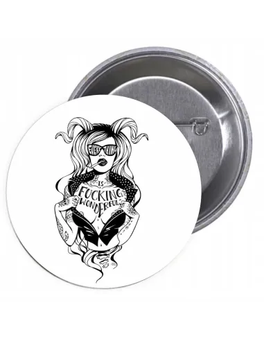 Przypinki Buttony Dzień Kobiet Znaczki Badziki z Ilustracją