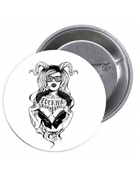 Przypinki Buttony Dzień Kobiet Znaczki Badziki z Ilustracją