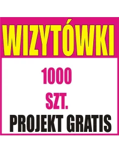 Promocja !!! Wizytówki 1000 sztuk Dwustronne Foliowane +