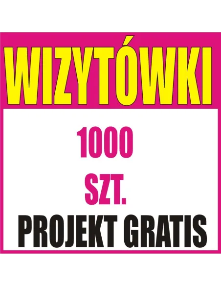 Promocja !!! Wizytówki 1000 sztuk Dwustronne Foliowane +