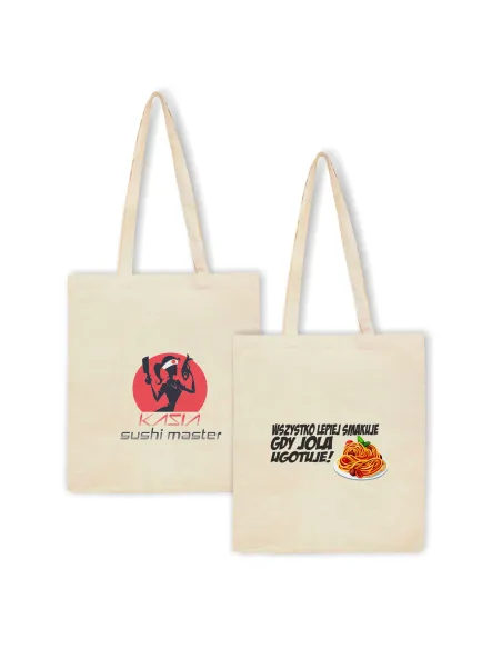 Eko Torba z Imieniem Napis Sushi Master Personalizowany