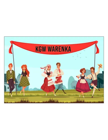 Magnesy na Lodówkę – KGW Warenka Gotowy Projekt Reklamowy