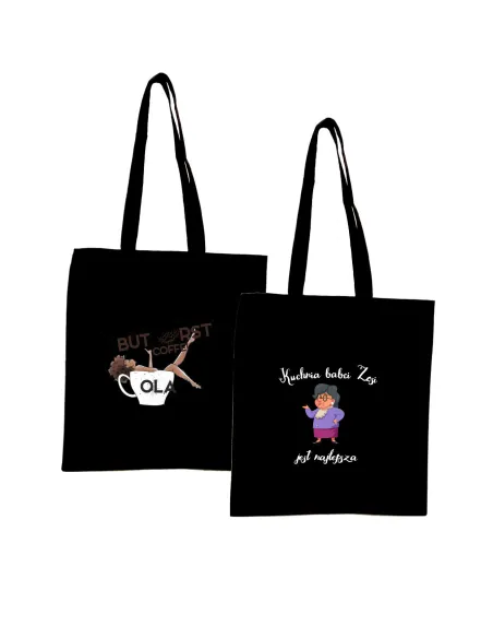 Eko Torba Imieniem Prezent But First Coffe Personalizowany