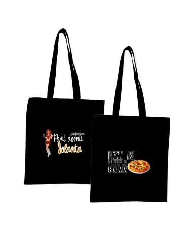 Eko Torba z Imieniem Napis Prezent Pizza Personalizowany