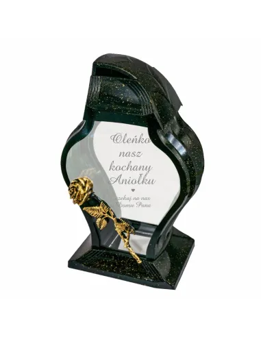 Elegancki Personalizowany Znicz Napisem Grawerem Dziecka