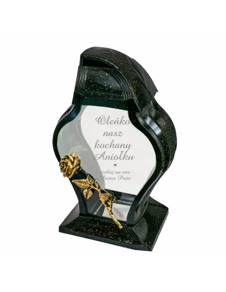 Elegancki Personalizowany Znicz Napisem Grawerem Dziecka