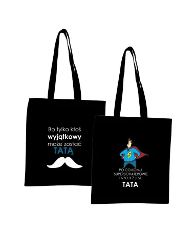 Eko Torba z Nadrukiem Superbohater Dzień Taty na Prezent