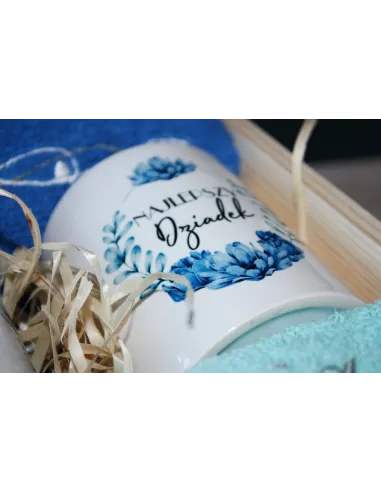 Zestaw – Prezentowy Babci Dziadka Ręczniki Haftem Kubki