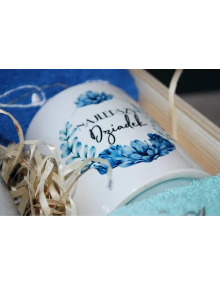 Zestaw – Prezentowy Babci Dziadka Ręczniki Haftem Kubki