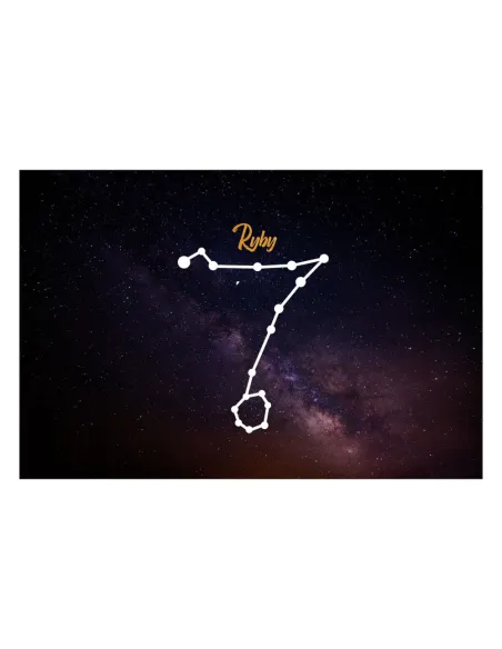 Magnesy na Lodówkę – Znaki Zodiaku Ryby Personalizowany