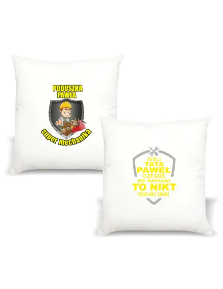 Poduszka z Nadrukiem Prezent dla Supermechanika na Prezent
