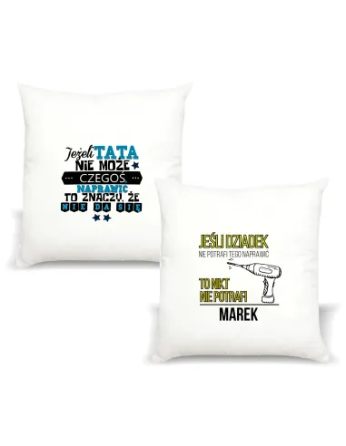 Poduszka z Imieniem Prezent dla Dziadka Personalizowany