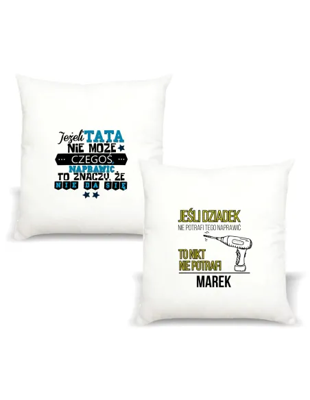 Poduszka z Imieniem Prezent dla Dziadka Personalizowany