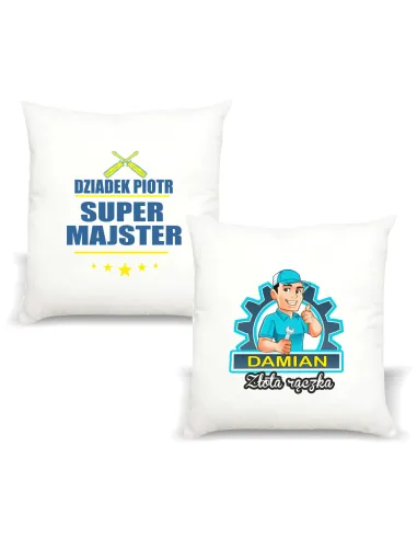 Poduszka Imieniem Dziadek Super Majster Personalizowany