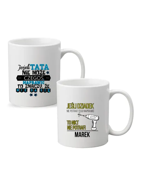 Kubek z Nadrukiem Napis Prezent dla Dziadka Personalizowany