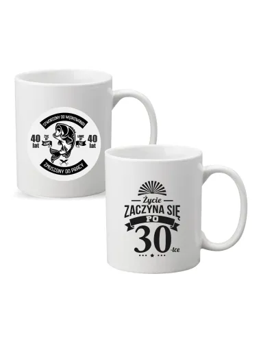 Kubek z Nadrukiem Napis Prezent na 30 Urodziny na Prezent